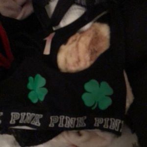 Pink Victoria secret bralette shamrock